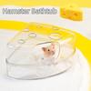 Cheese Shape Hamster Sand Bath Box Plastic Small Animal Bathtub Hamster Litter Box  for Small Pets