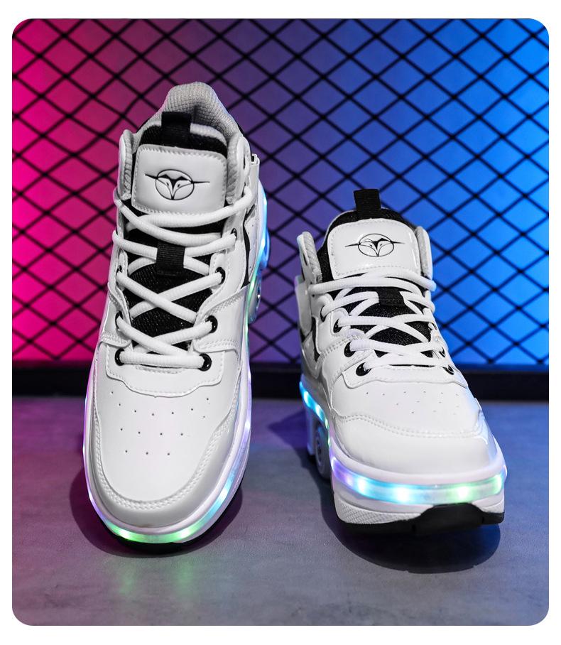 Регулируемые 4-колесные роликовые коньки для девочек, 6-15 лет – Превращаются из прогулочной обуви в коньки