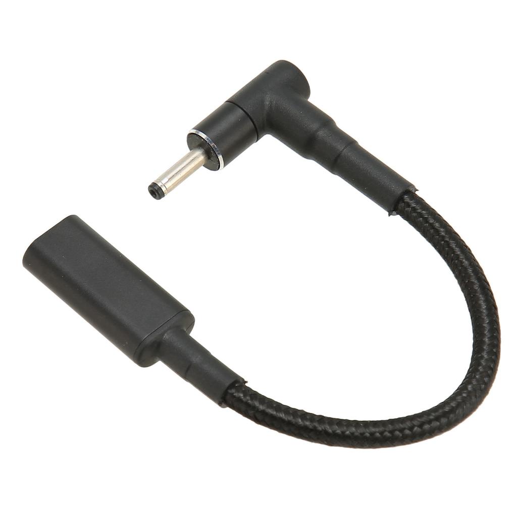 Адаптер USB Type C (мама) на штекер постоянного тока 3,0x1,0 мм Короткий кабель 100 Вт Двойной PD Чип EMARK Конвертер для зарядки ноутбука