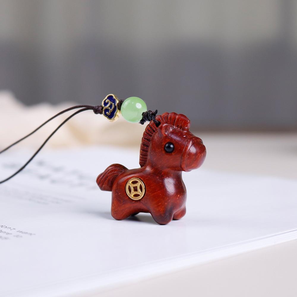 Traditional Mobile Phone Chain Handmade Zodiac Key Ring Horse Keychain Bag Decoration