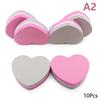 10Pcs Love Washable Nail File Sponge Block Sanding Multicolour Double Sided Polishing Tools Nail Care