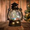 Christmas Music Box Figurine Portable Kids Gift Decor Lighted Globe Lantern