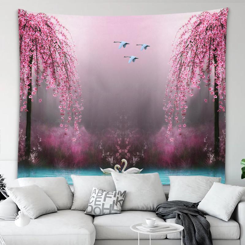 Украшение дома гобелен красивая серия вишни с принтом гобелен праздничные украшения 230x180 см