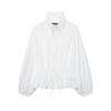 Womens Nylon Stand Collar Oversized Long Sleeve Jacket - Streetwear Chic A-Line Cut Fall 2026 Collection