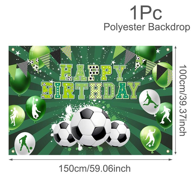 Football Soccer Birthday Party Decoration Kids Soccer Sports Theme Tableware Banner Gift Bags Supplies Set For Boy Favor