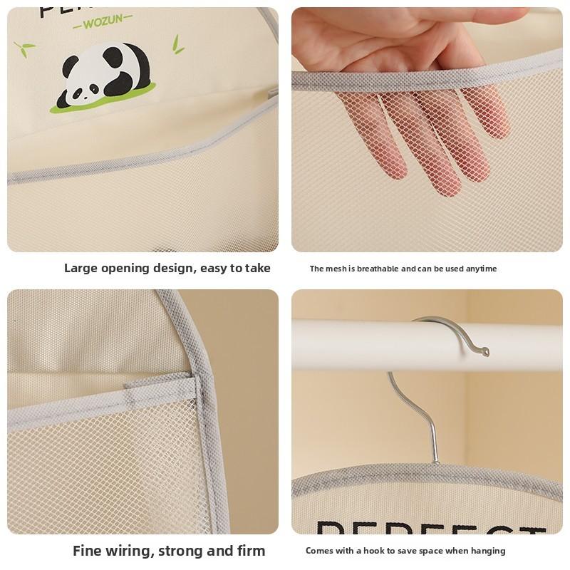 Мультяшный органайзер для подвесного хранения панды для нижнего белья, шкафа, многоцелевого дизайна