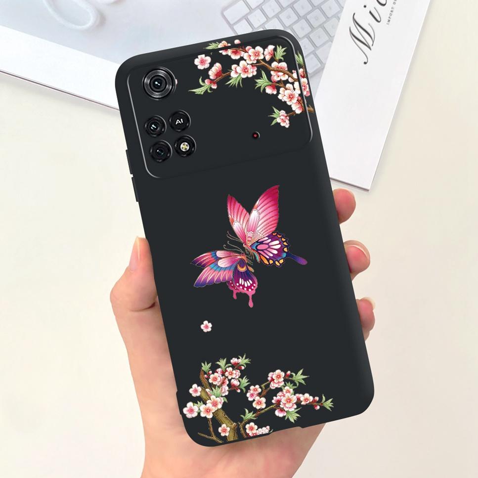 For Xiaomi Poco M4 Pro 4G Case Little Daisy Astronaut Pattern Soft Silicone Covers For Xiaomi Poco M4Pro 6.43"Bumper Phone Cases