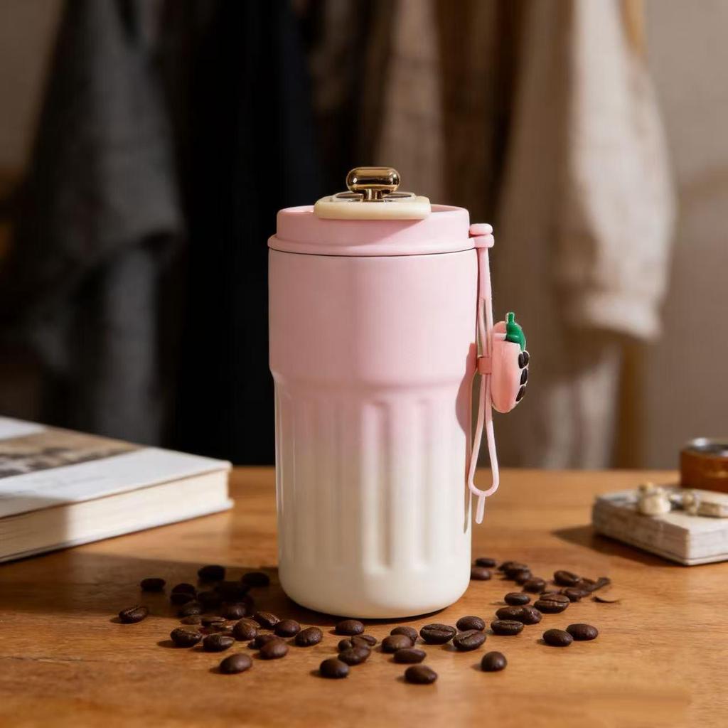 316 Stainless Steel Smart Insulated Portable Water Cup with Carrying Rope