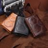 CONTACT'S Genuine Leather Wallet Men Vintage Coin Purse Male Portmane Card Holder Short Wallets