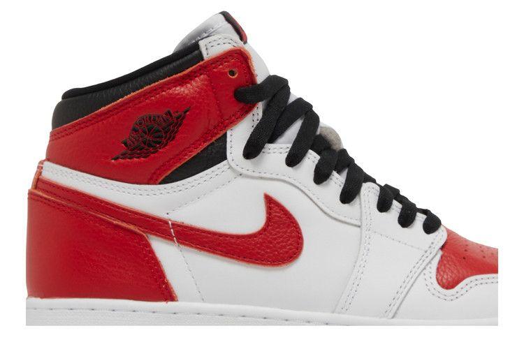 Детские кроссовки Nike Jordan 1 Retro High OG Heritage (GS) Белый/Университетский красный-черный