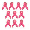 10 Pieces Pink Ribbon Lapel Pins for Breast Cancers Support Alloy Brooch Jewelry Elegant Craftsmanship Badge Jewelry