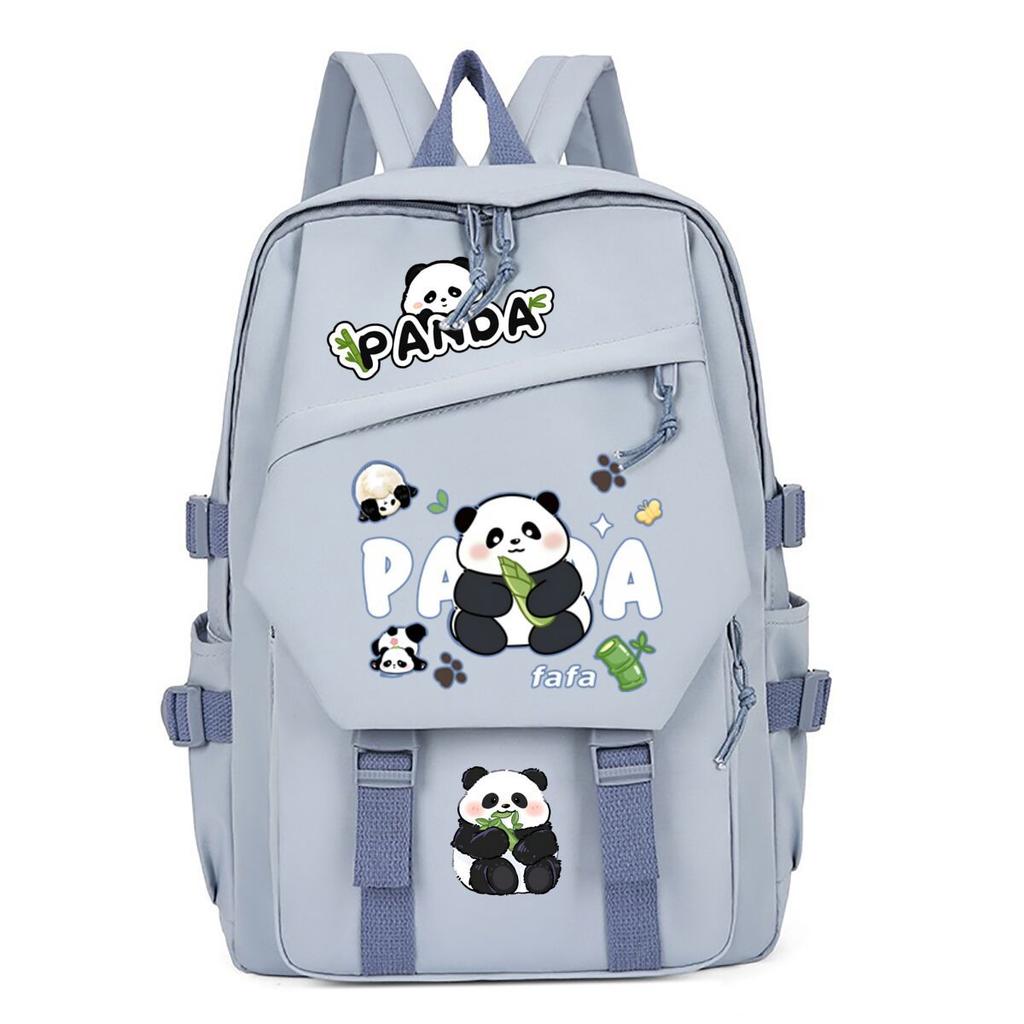 Panda Huahua Cartoon Printed Student Campus Backpack Casual Large Capacity School Bag