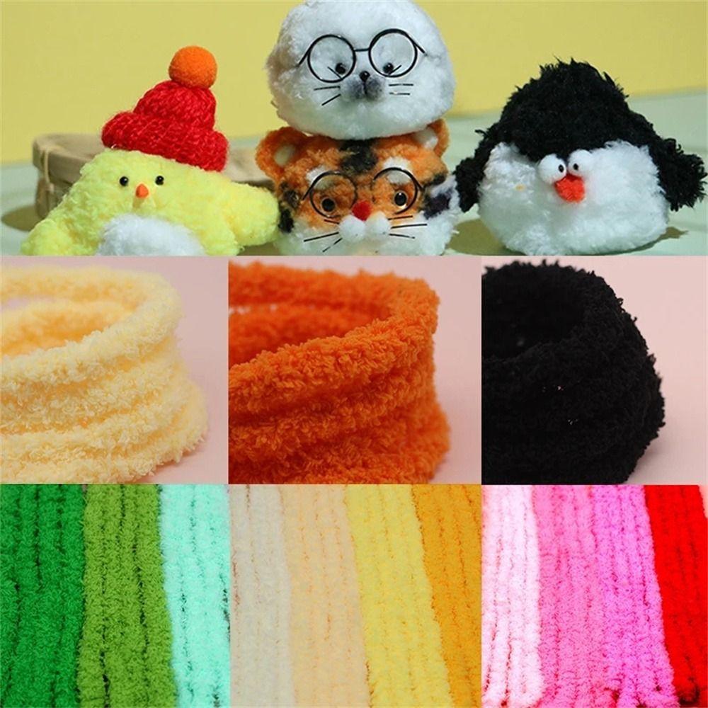 Felt Fabric Wire Twist Stick Iron Wire Plush Wool Stick Thread Ribbon Bar Crafts Toys