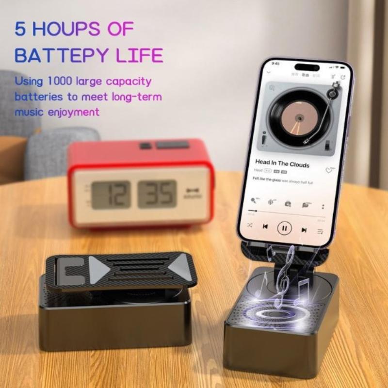 Bluetooth-динамик с подставкой для телефона 5 в 1 Держатель для мобильного телефона Основание-подставка 360° Power Bank 5000 мАч