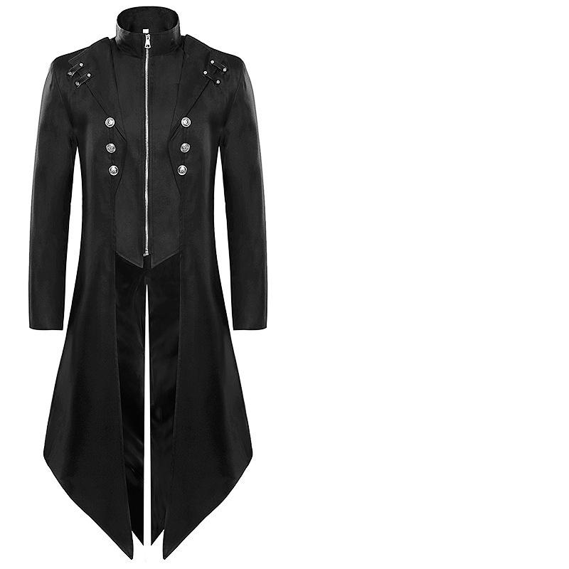 Средневековые ретро-костюмы, театральные костюмы, мужская одежда, средняя длина, панк-праздничные ретро-фраки, реквизит