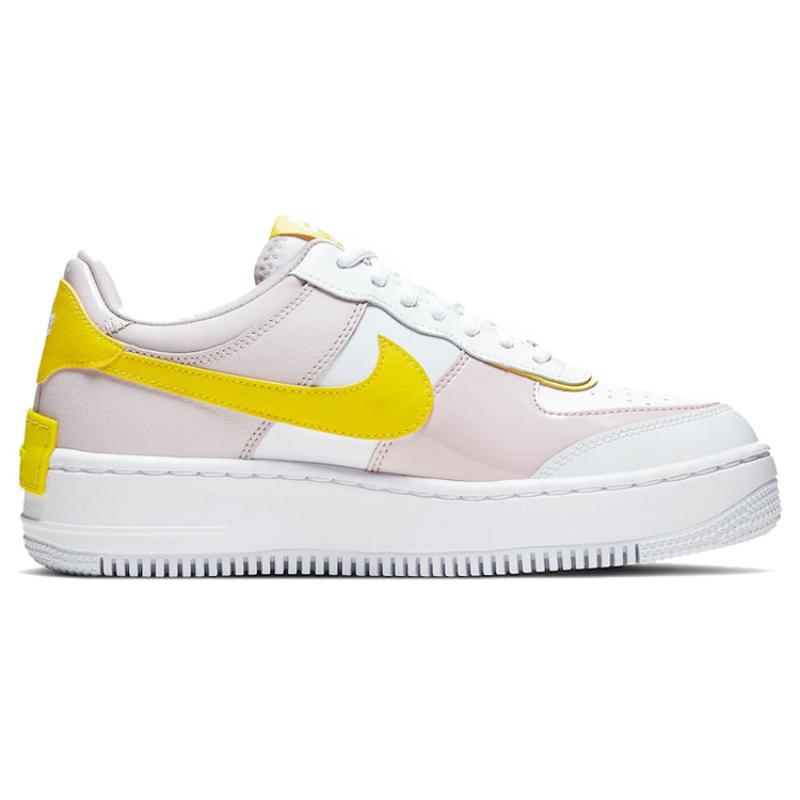 Nike Air Force 1 Low Shadow White Barely Rose Speed Yellow Women's Sneakers CJ1641-102