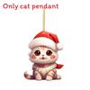 Cat Christmas Car Decor Acrylic Plane Hanging Ornament For Holiday Travel