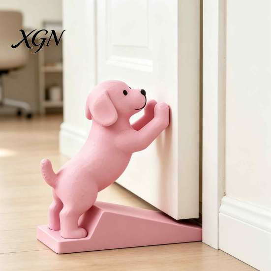 Sturdy Door Security Tool Cute Dog Stopper, 3D Printed Wedge Stopper for Bottom Durable PLA of Door, Non-Slip Holder, Decorative Stop Bedroom Creative