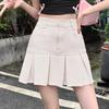Весна Лето Мини-юбка А-силуэта Bodycon в стиле Instagram Юбка с защитой от прозрачности Большой размер Повседневная Универсальная Плиссированная юбка Модная