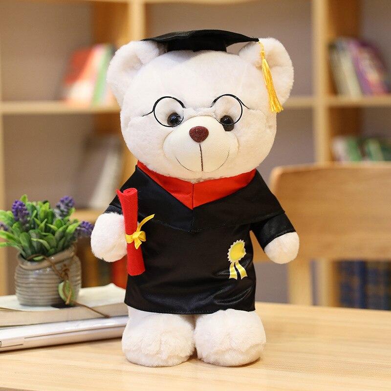 1 шт. 40 см Очаровательная плюшевая игрушка-медведь-доктор на подставке, набитая, кавайное животное, плюшевый мишка, кукла для детей, детей, высококачественный подарок на выпускной