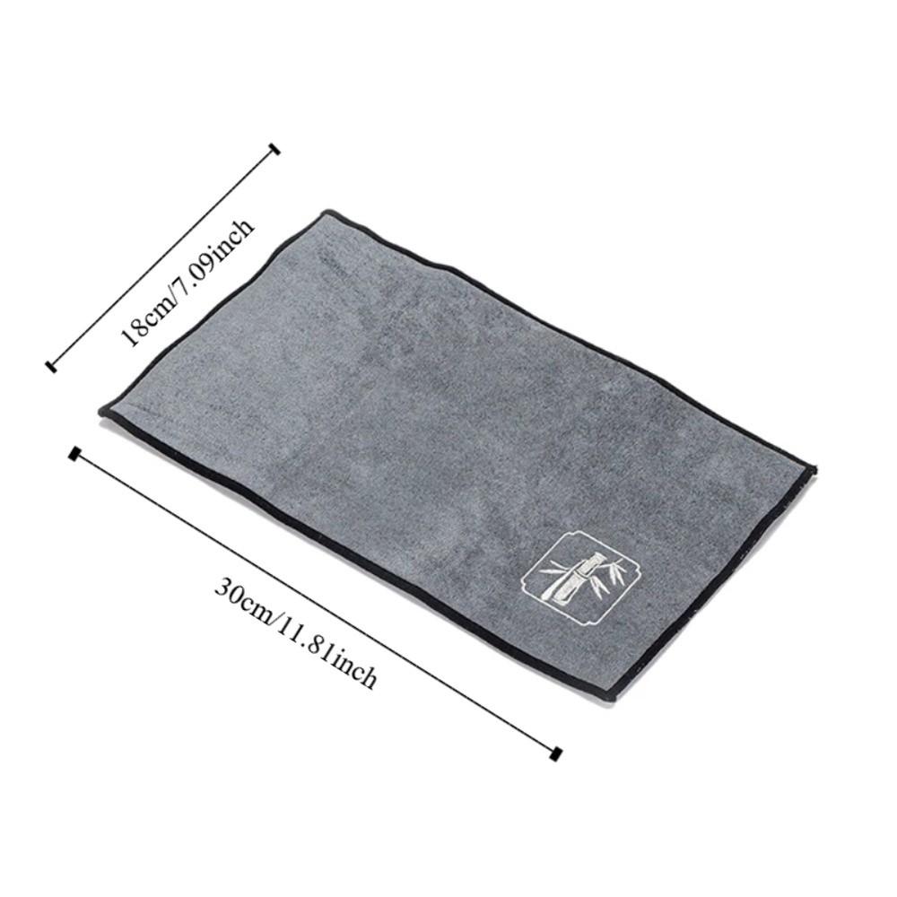 4 Pcs/Set Water Absorption Vintage Tea Towel Embroidered Pattern Double-sided Zen Tea Cloth Soft Thickened Tea Table Pad