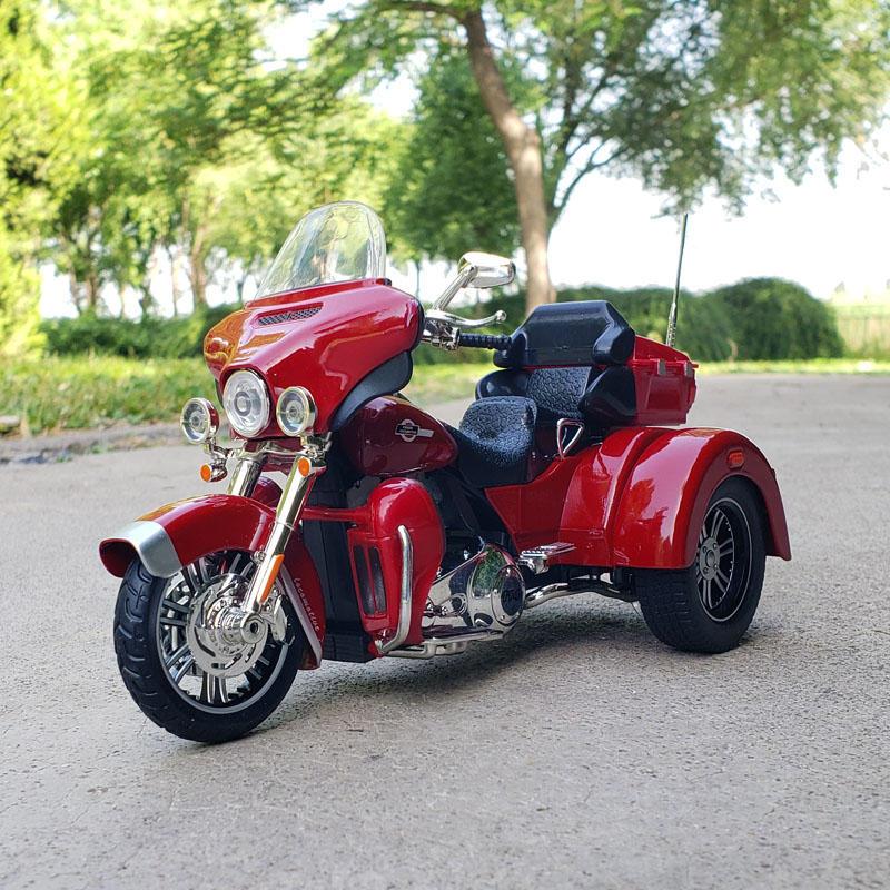 1:9 Cvo Tri Glide Сплав Трехколесный Круизный Путешественнический Мотоцикл Модель Литье под Давлением Уличный Досуговый Мотоцикл Модель Звук Свет Детский Подарок