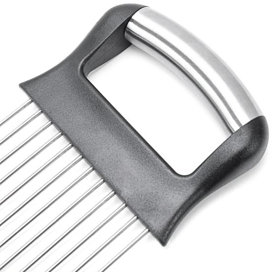 Держатель для лука-слайсера для легкой нарезки и хранения лукорезка из нержавеющей стали для томатов