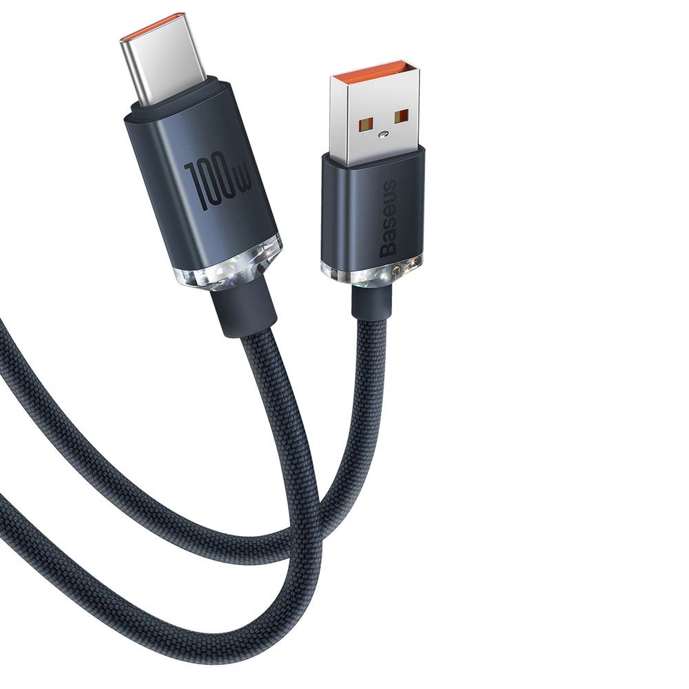 Baseus Кабель серии Crystal Shine USB-кабель для быстрой зарядки и передачи данных Usb Type A - Usb Type C 100 Вт 1,2 м синий (Кажи000403)