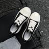 Mens Genuine Leather Thick Bottom Board Shoes Classics Casual Leather Slip On Outdoor Driving Sneaker Vulcanized Shoes