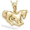 [F9174] - Gold Plated 'Horse' Pendant - 17x10 Mm
