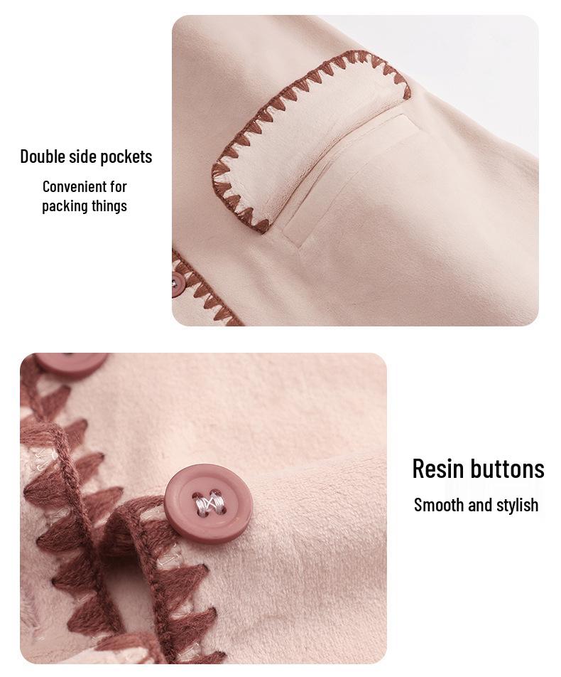 2025 Women's Fleece Winter Pajama Set: Long Sleeve Cardigan & Pants - Cozy, Loose-Fit Homewear