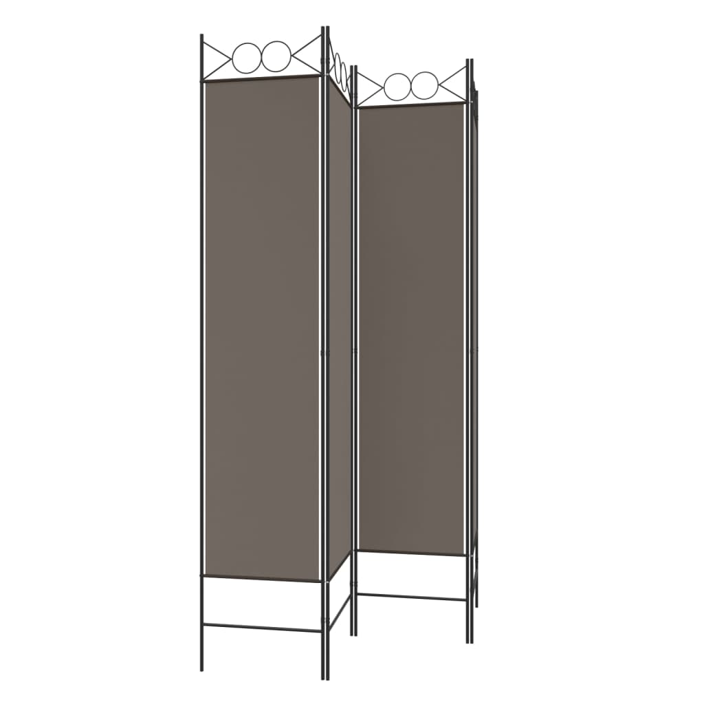 Vidaxl Parawan 4-Panelowy, Antracytowy, 160X200 Cm, Tkanina