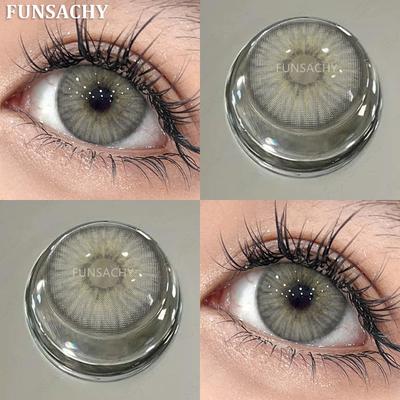 FUNSACHY 2 шт. высококачественные цветные зрачки для глаз корейские модные линзы голубые контактные линзы натуральные серые цветные линзы для женщин