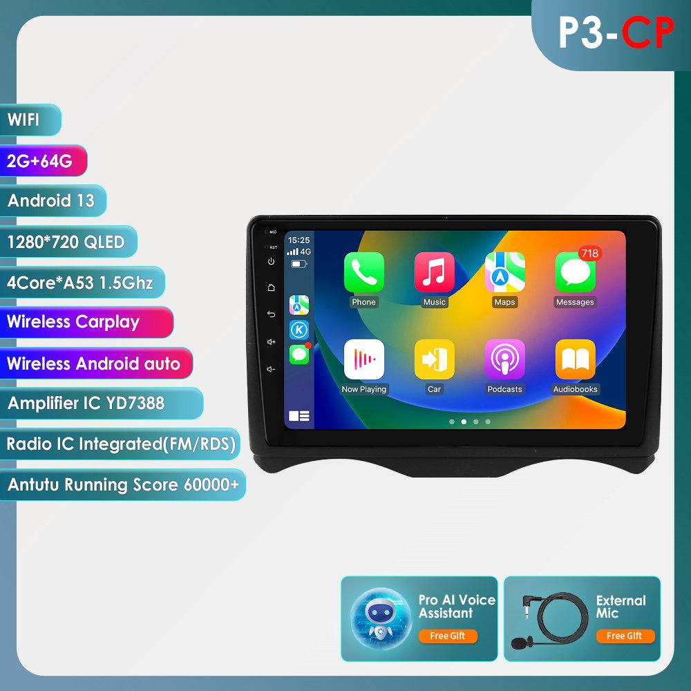 OSSURET Carplay 4G 2Din Android 13 автомобильное радио для Citroen C2 2002 - 2006 Citroen C3 мультимедийный видеоплеер интеллектуальный экран GPS DSP WIFI Авторадио