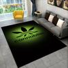 Maple Weed Plants Green Death Skull Area Rug,Carpet Rug for Home Living Room Bedroom Sofa Doormat Decor,kids Non-slip Floor Mat