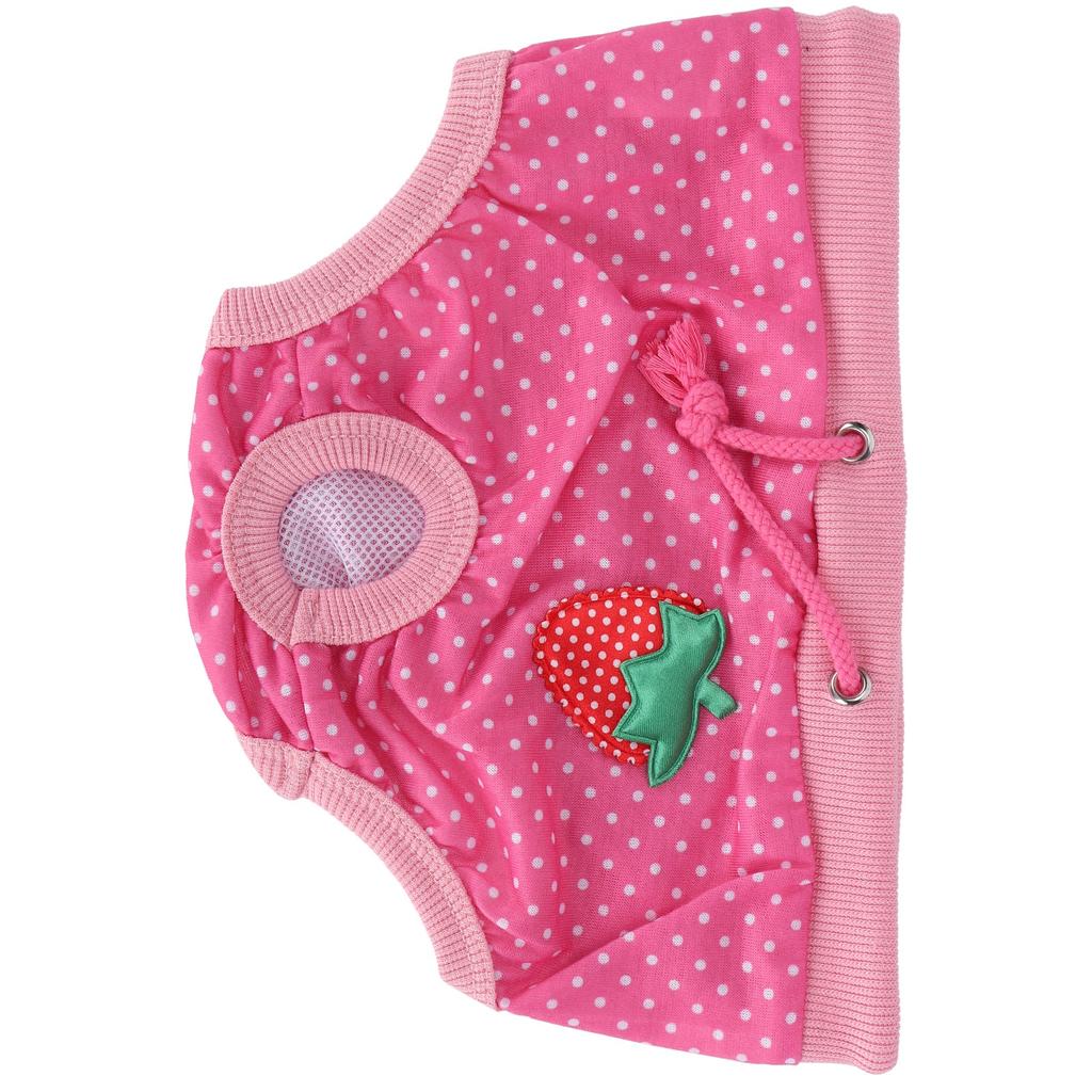 Физиологические штаны для домашних свиней с клубничным узором, гигиеническое белье для свиней, многоразовые подгузники, розовый S