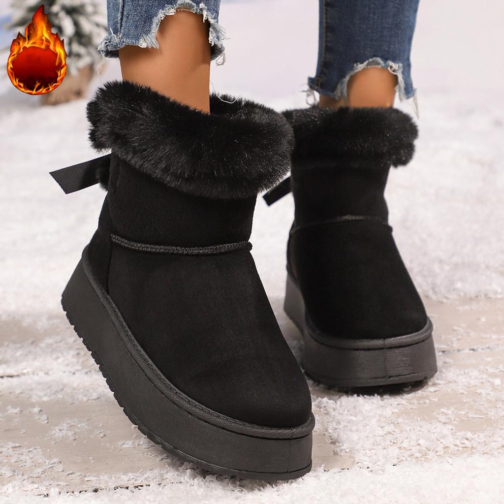 Модные женские зимние утолщенные короткие сноубутсы, теплая повседневная обувь, нескользящие ботильоны на плоской подошве для студентов и взрослых, Zapatos De Mujer