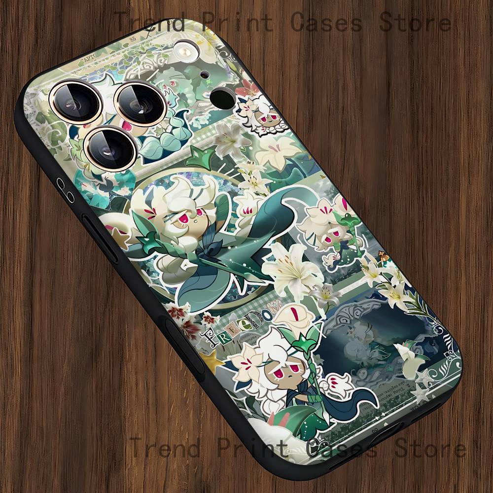 Белая Лилия C-Cookie Чехол для Телефона Для iPhone 15,16,17,13,14,11,12,Pro,Max,Plus,E,Air,Mini Защитный Корпус