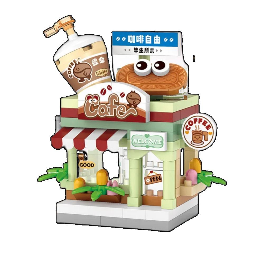 House Building Blocks Household Appliance Dessert Store Street View Snack Children's Toys Boys Girls Gifts Compatible With Lego