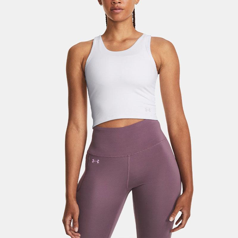 Under Armour Motion Solid Training Tank Top женские топы белые 1379046-100