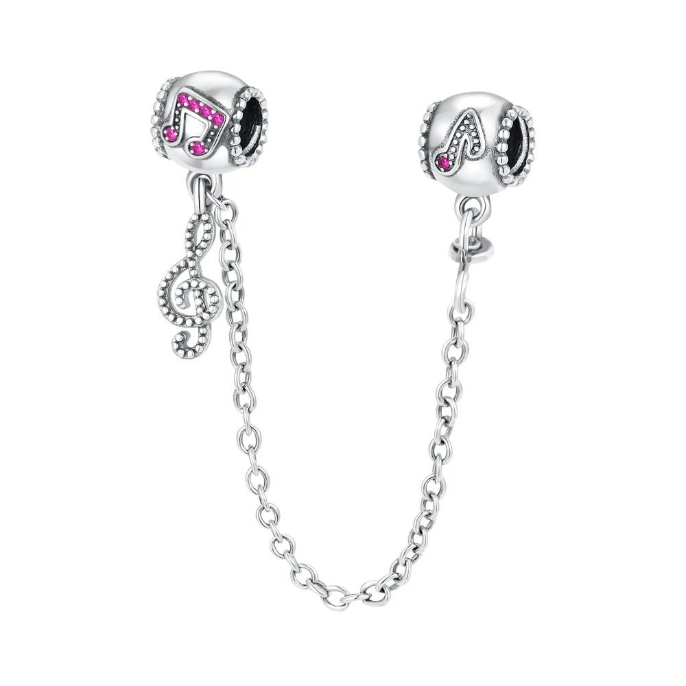 925 Silver Star Moon Crown Pendant DIY Bracelet Spacer Bead Women Jewelry Safety Chain New