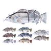 14CM/53G Electric Multi-Jointed Fishing Lure with Float USB Rechargeable LED Luminous Swimbait Robotic Artificial Bait Fishing Accessories