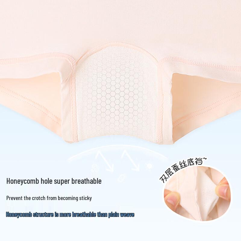 Мягкие модальные боксеры для девочек Jiusuiban с шелковой ластовицей (3-Pack)