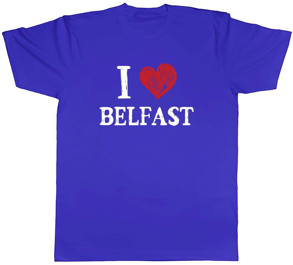 I Love Belfast Mens TShirt Northern Ireland Tee Gift