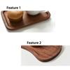 Oval/Rectangle Walnut Wooden Tray Solid Wood Plate TrayRectangular Dinner Plate  for Kitchen
