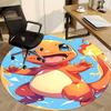 1pc Charmander Pokémon Office Round Area Rug, Indoor Mat Suitable For Office,Bedroom Living Room Home Decor, Room Deco a0928202