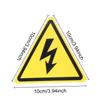 2pcs Yellow Warning Sticker 10cm Accessories Electrical Shock Hazard Danger Notice Danger Forelectric Box