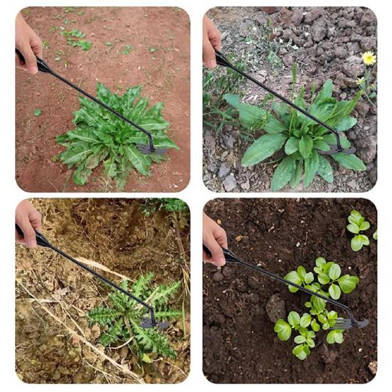 Инструмент для выкорчевывания прополки, садовые грабли с длинной ручкой, высокопрочный инструмент для удаления сорняков с полированной поверхностью, садовые принадлежности