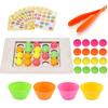Montessori Toys for Children Rainbow Stack Cups Counting Beads Color Educational Sensory Toys Baby Kids Family Count Games Gift