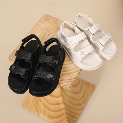 Большие размеры 43, высококачественные летние модные кожаные женские сандалии, женские сандалии на плоской подошве для женщин, сандалии на платформе Rome для женщин